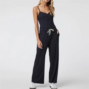 Vuori Pose Henley Jumpsuit Black